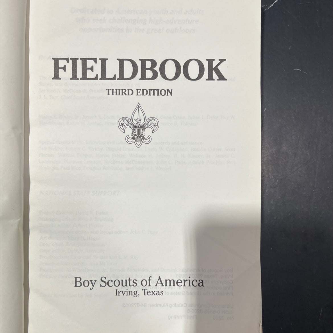 fieldbook book, by Boy Scouts of America, 1984 Hardcover image 2
