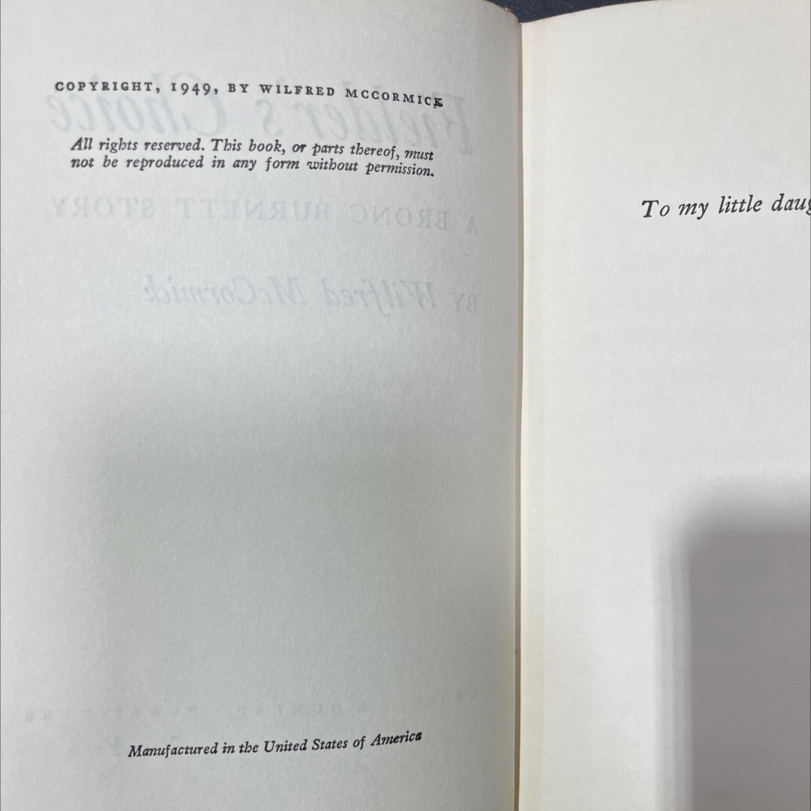 fielder's choice a bronc burnett story book, by wilfred mccormick, 1949 Hardcover image 3