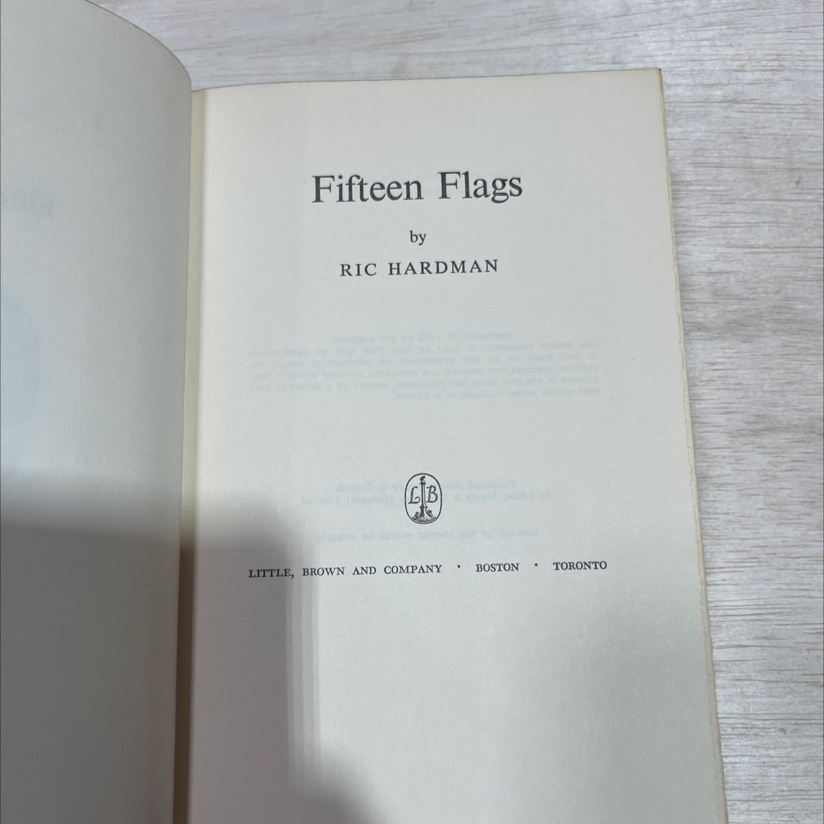 fifteen flags book, by ric hardman, 1968 Hardcover image 2