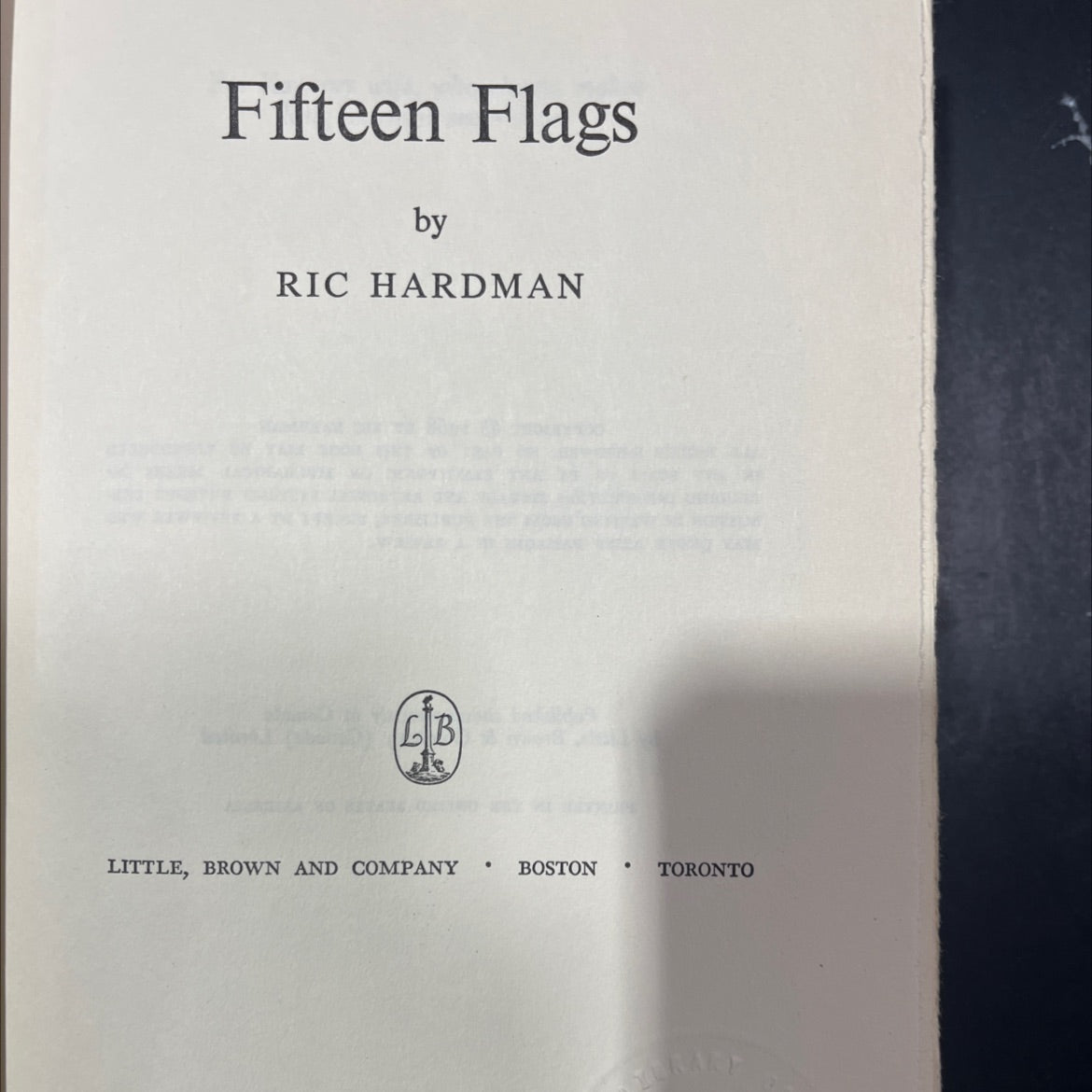 fifteen flags book, by ric hardman, 1968 Hardcover image 2