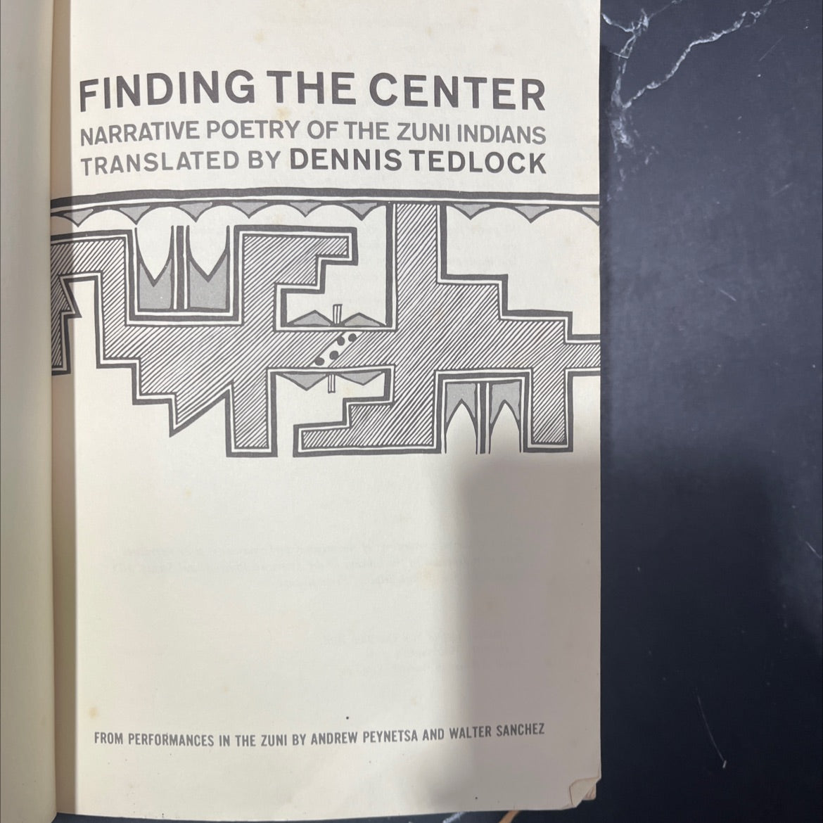 finding the center narrative poetry of the zuni indians book, by dennis tedlock, 1972 Paperback image 2