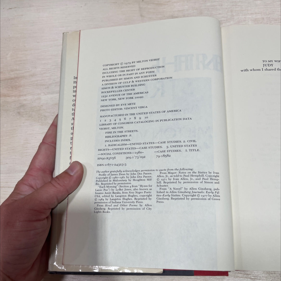 fire in the streets book, by milton viorst, 1979 Hardcover image 3