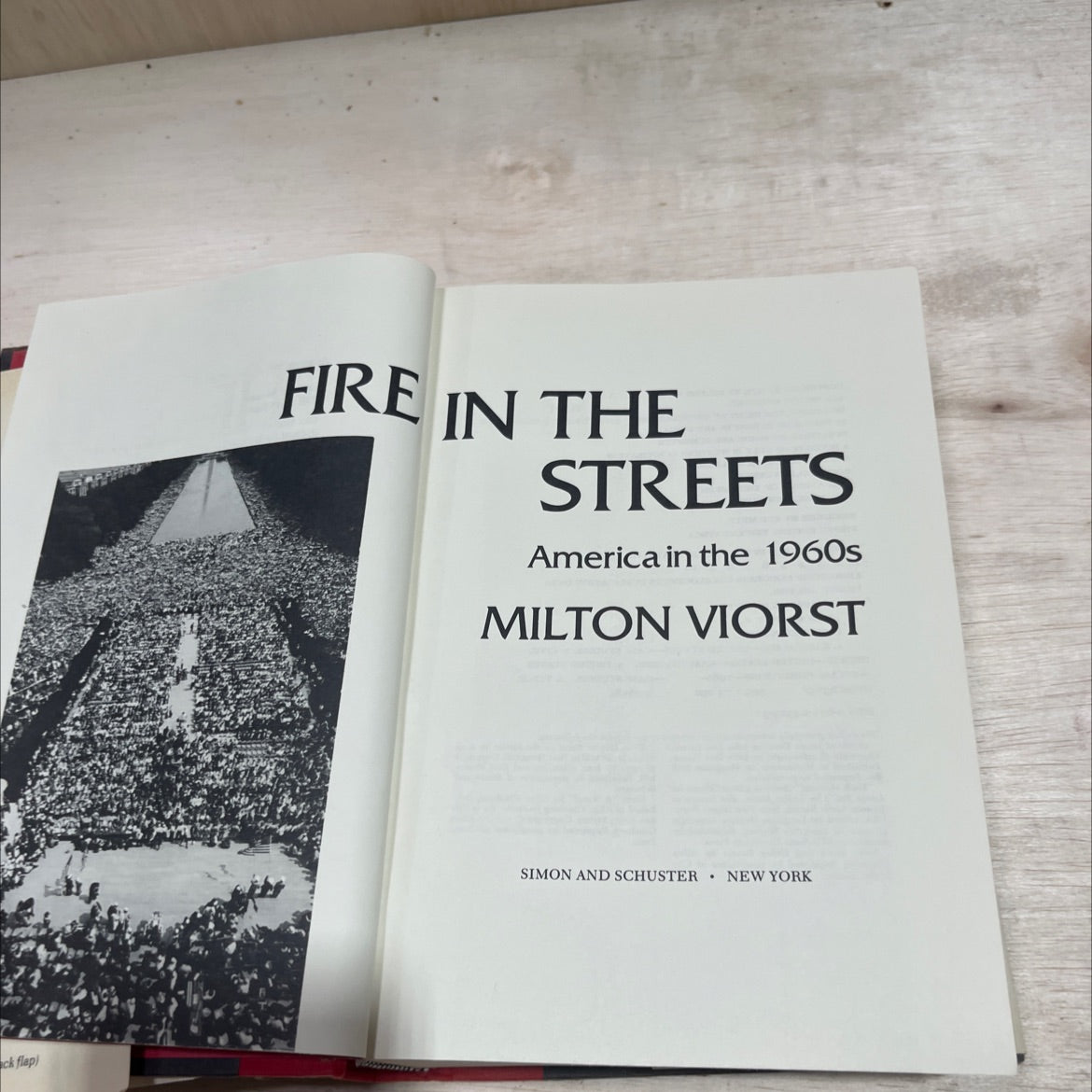 fire in the streets book, by milton viorst, 1979 Hardcover image 2