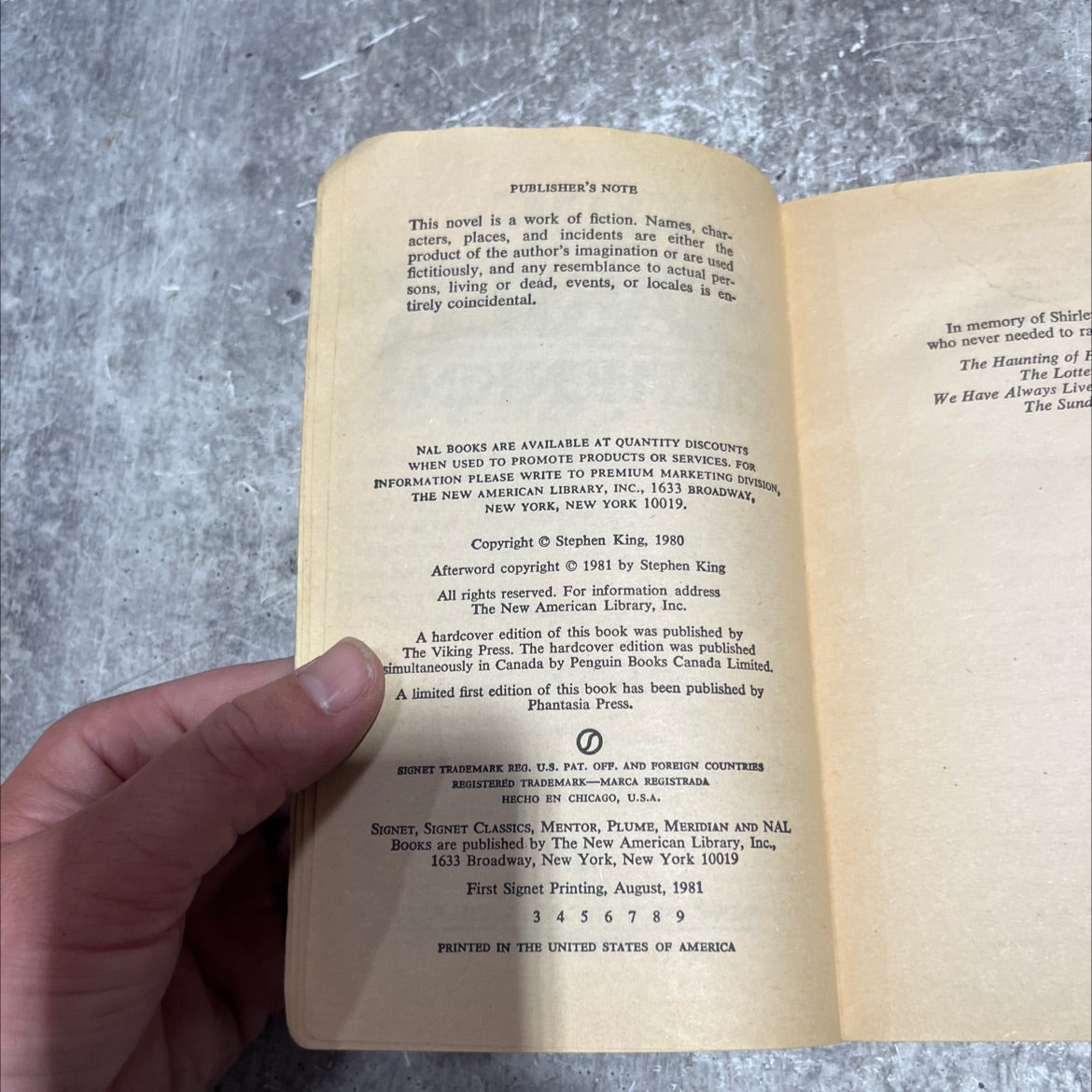 fire-starter book, by stephen king, 1981 Paperback image 3