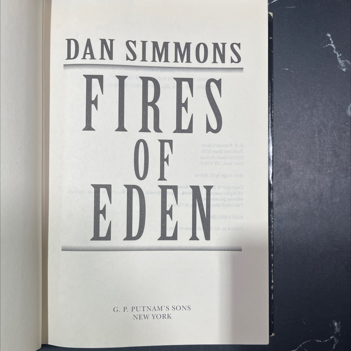 fires of 2008 book, by Dan Simmons, 1994 Hardcover image 2