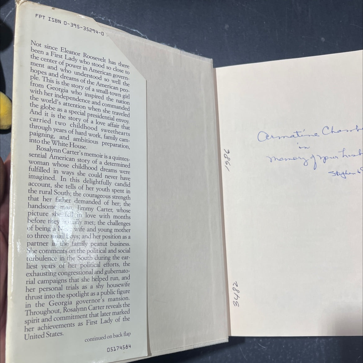 first lady from plains book, by Rosalynn Carter, 1984 Hardcover image 4