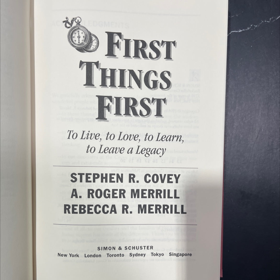 first things first to live to love to learn to leave a legacy book, by stephen r. covey, a. roger merrill, rebecca r. image 2