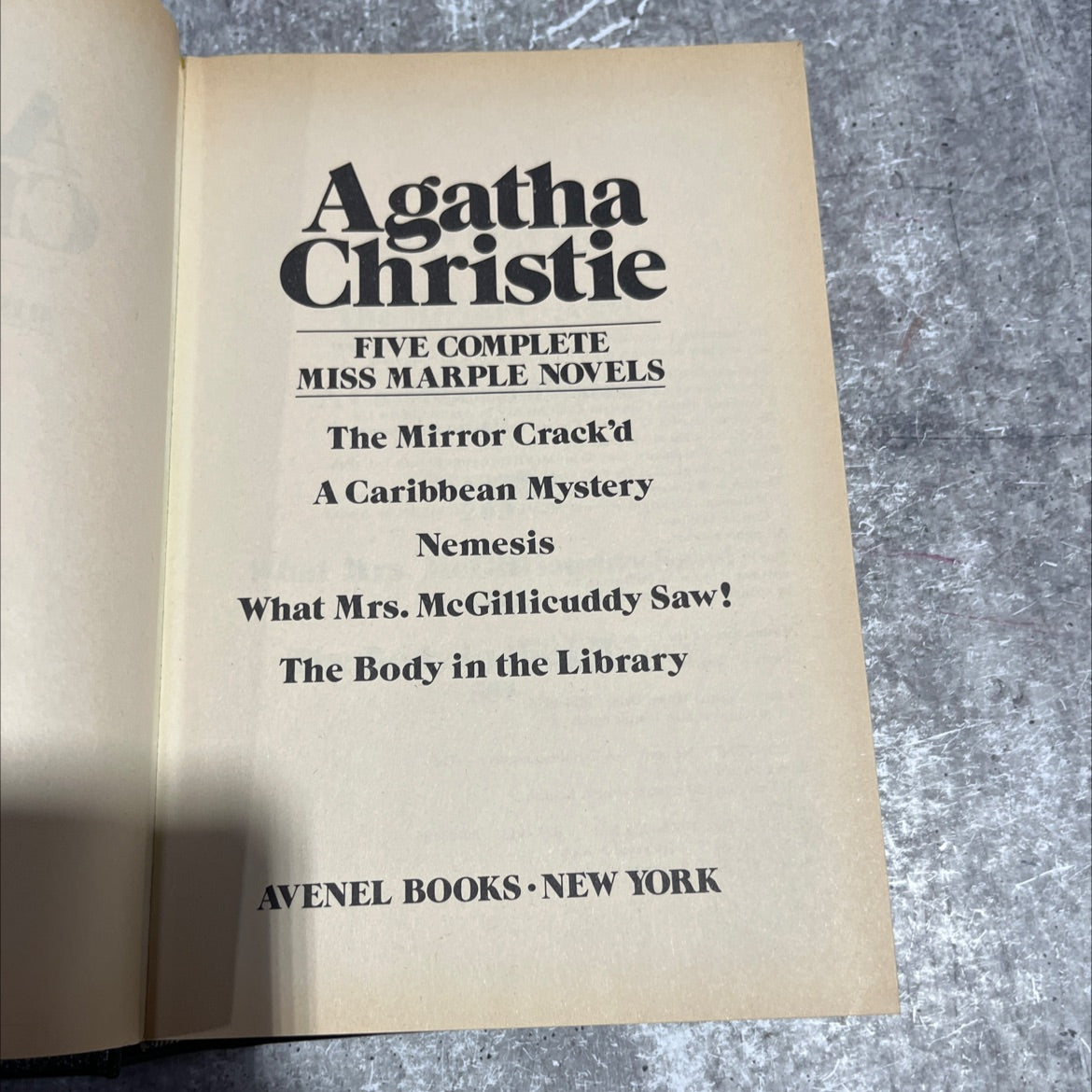 five complete miss marple novels book, by agatha christie, 1980 Hardcover image 2