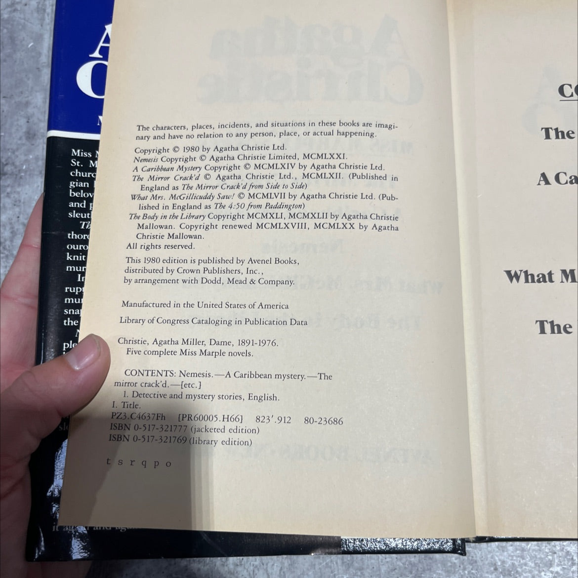 five complete miss marple novels book, by agatha christie, 1980 Hardcover image 3