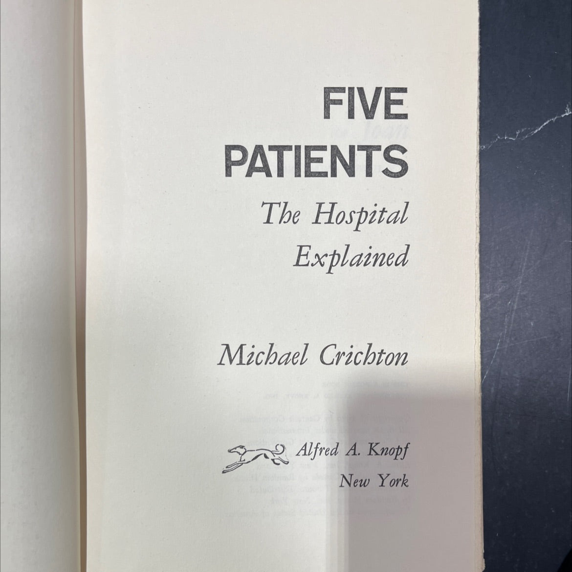 five patients the hospital explained book, by michael crichton, 1970 Hardcover image 2