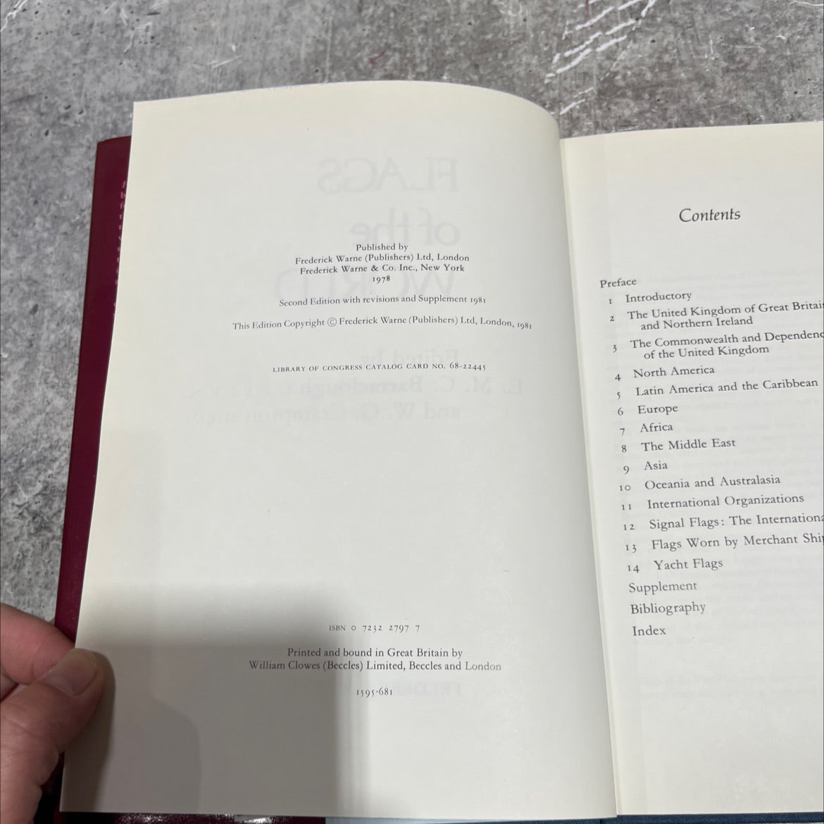 flags of the world book, by E. M. C. Barraclough, W. G. Crampton, 1981 Hardcover image 3