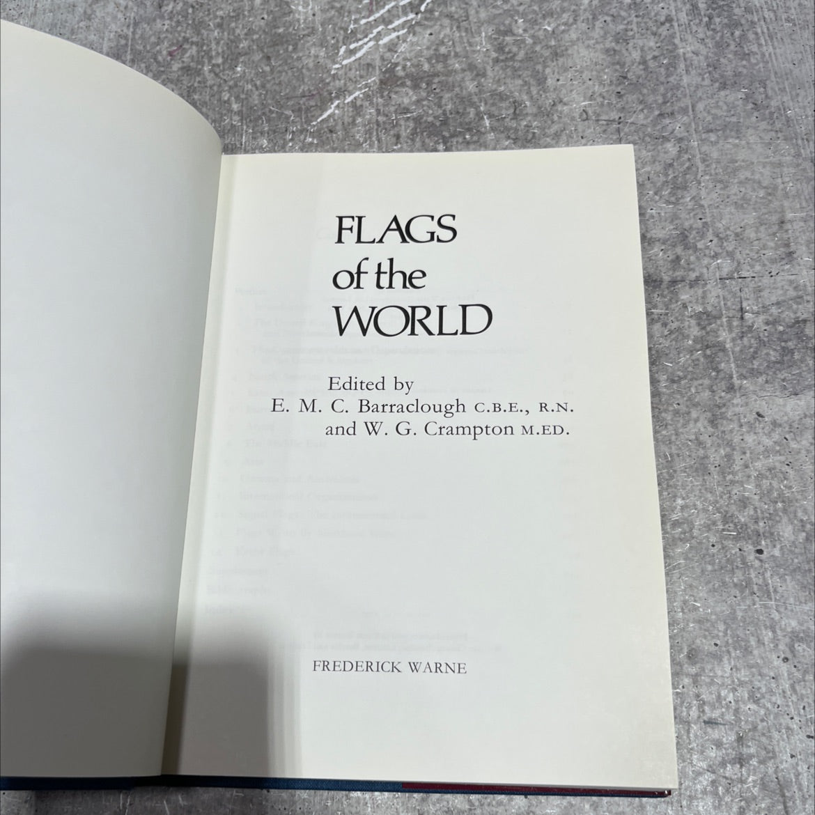 flags of the world book, by E. M. C. Barraclough, W. G. Crampton, 1981 Hardcover image 2