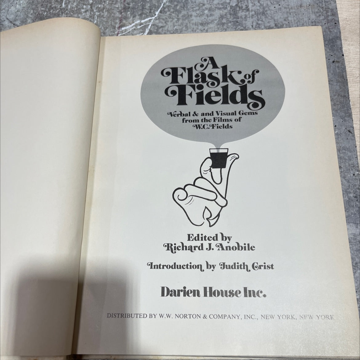 flasks fields verbal & visual gems from the films of w.c.fields book, by richard j. anobile, 1972 Hardcover image 2