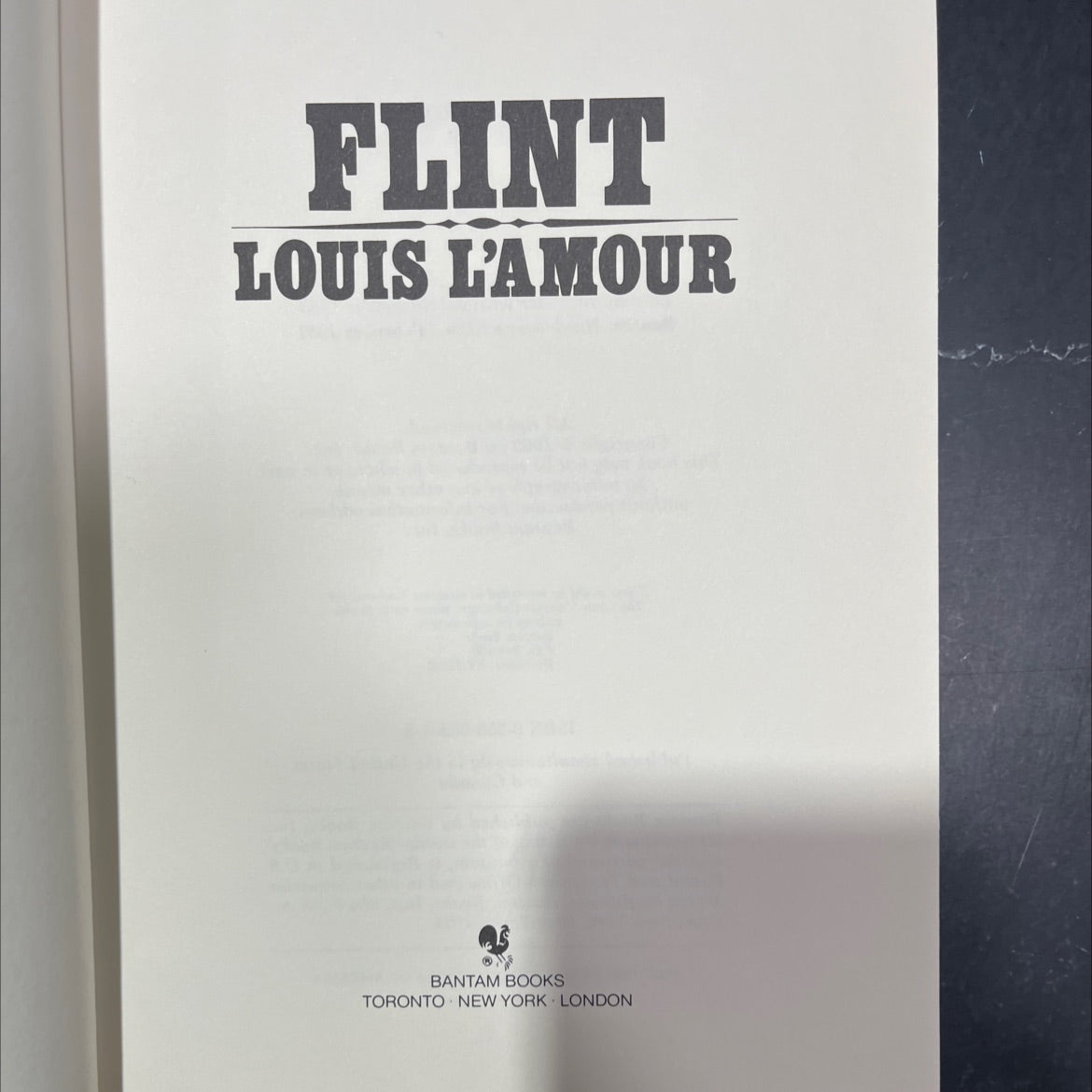 flint book, by louis l'amour, 1981 Hardcover image 2