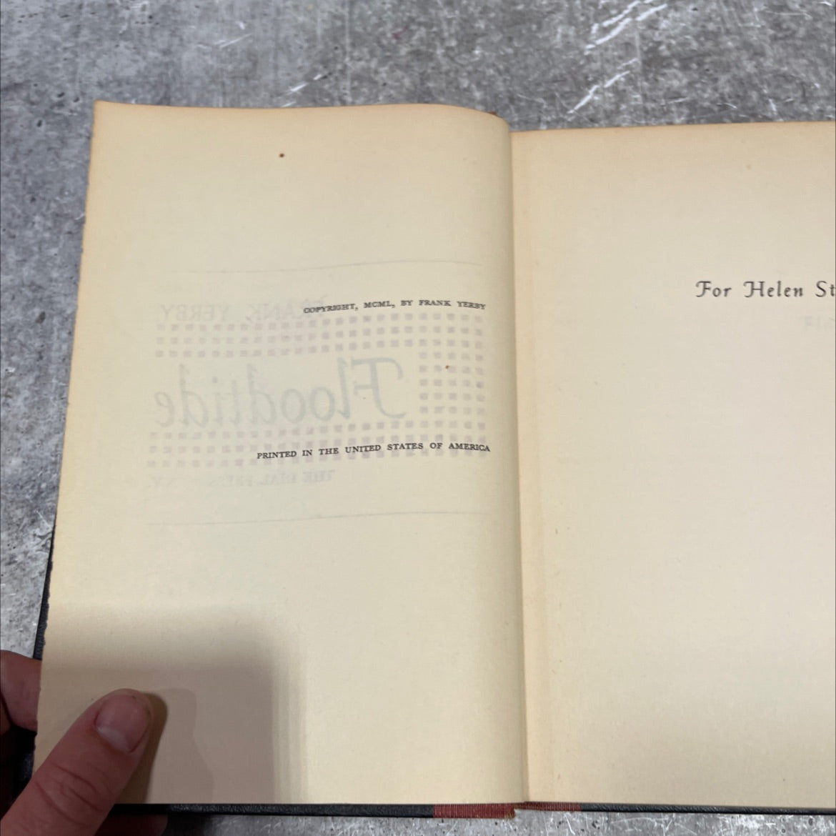 floodtide book, by frank yerby, 1950 Hardcover image 3