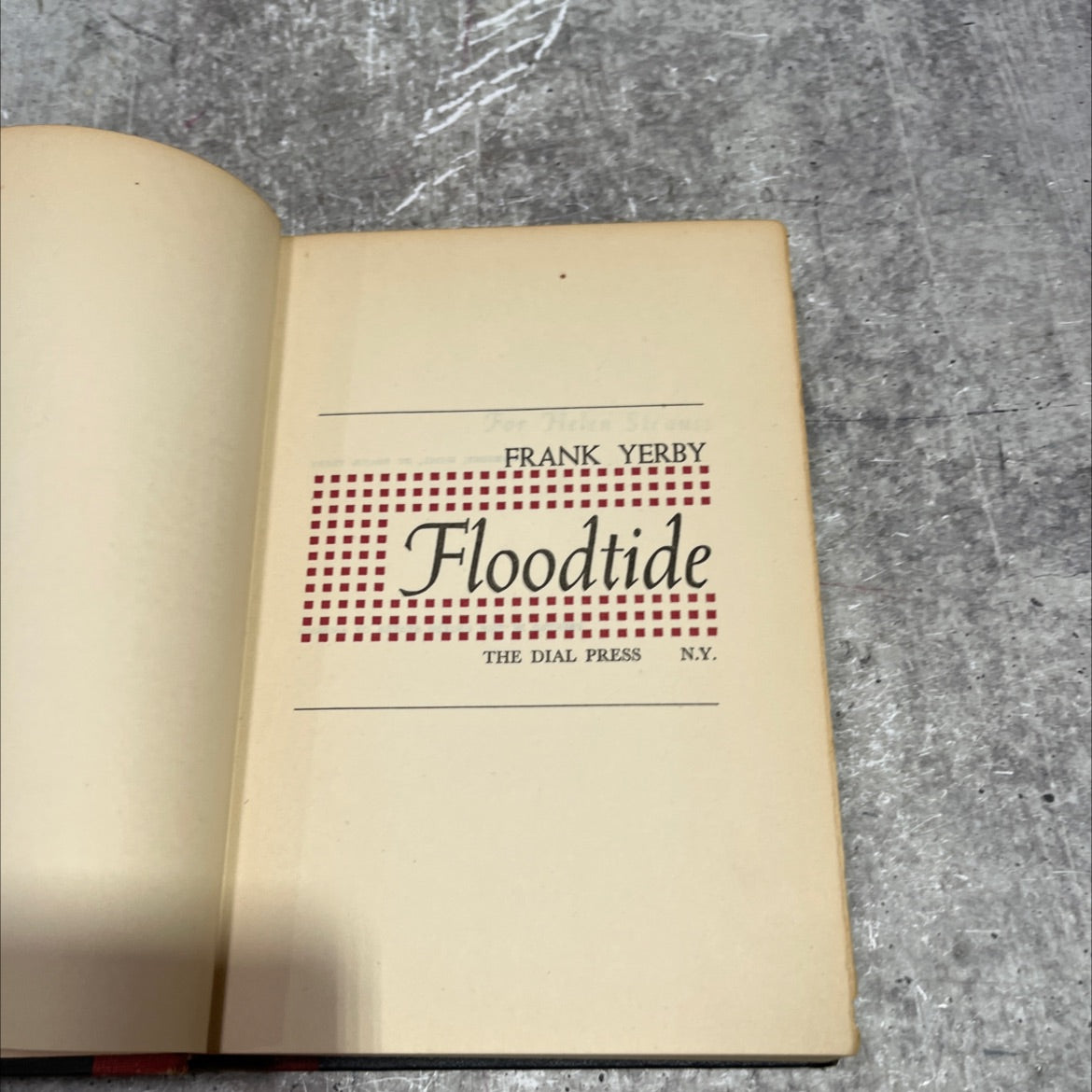 floodtide book, by frank yerby, 1950 Hardcover image 2