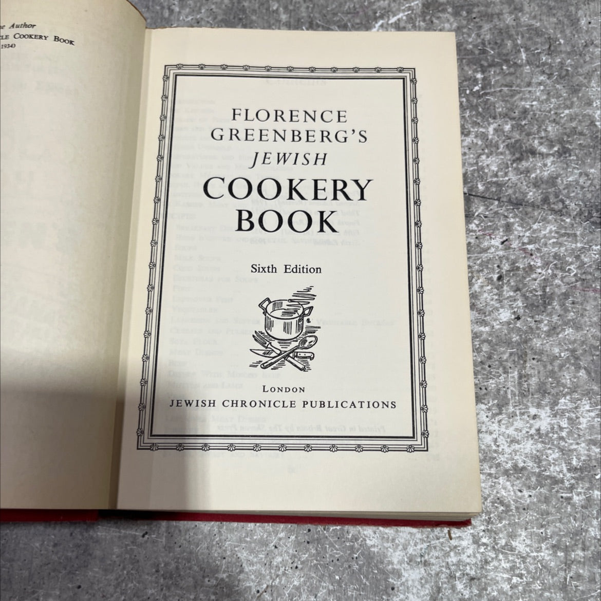 florence greenberg's jewish cookery book book, by florence greenberg, 1958 Hardcover image 2