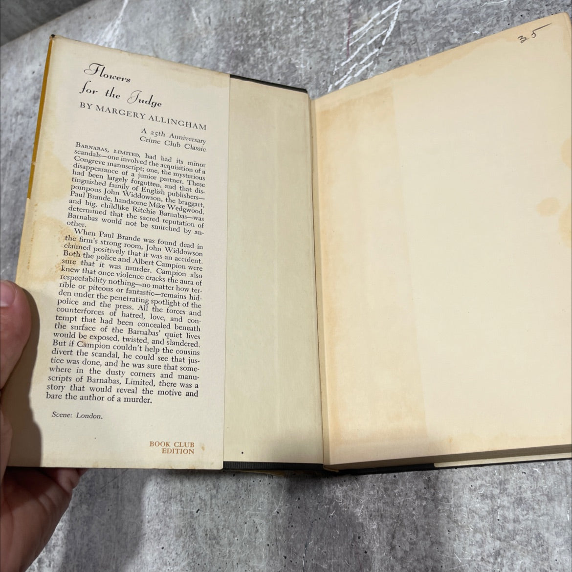 flowers for the judge book, by Margery Allingham, 1953 Hardcover image 4