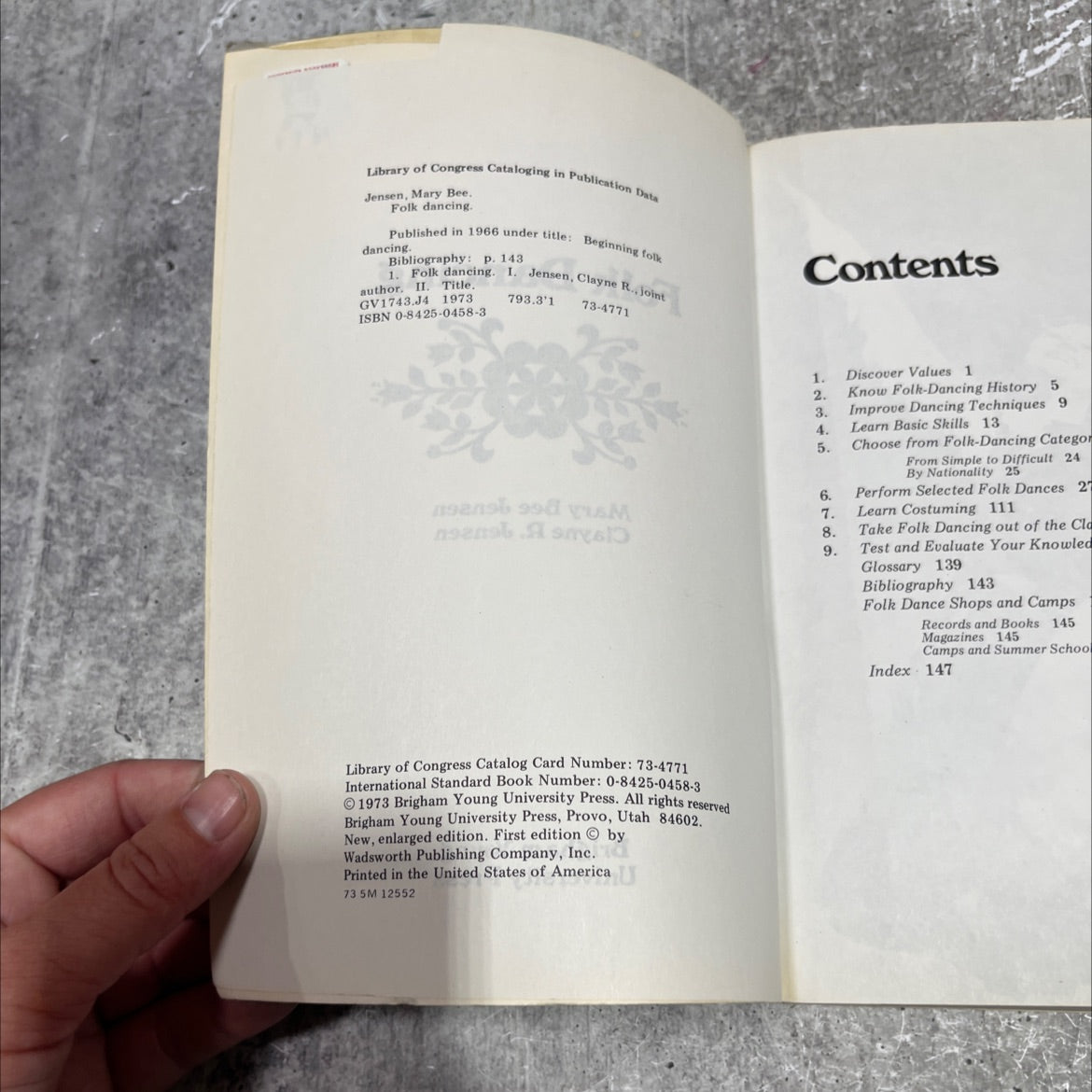 folk dancing book, by Mary Bee Jensen, Clayne R. Jensen, 1973 Paperback image 3