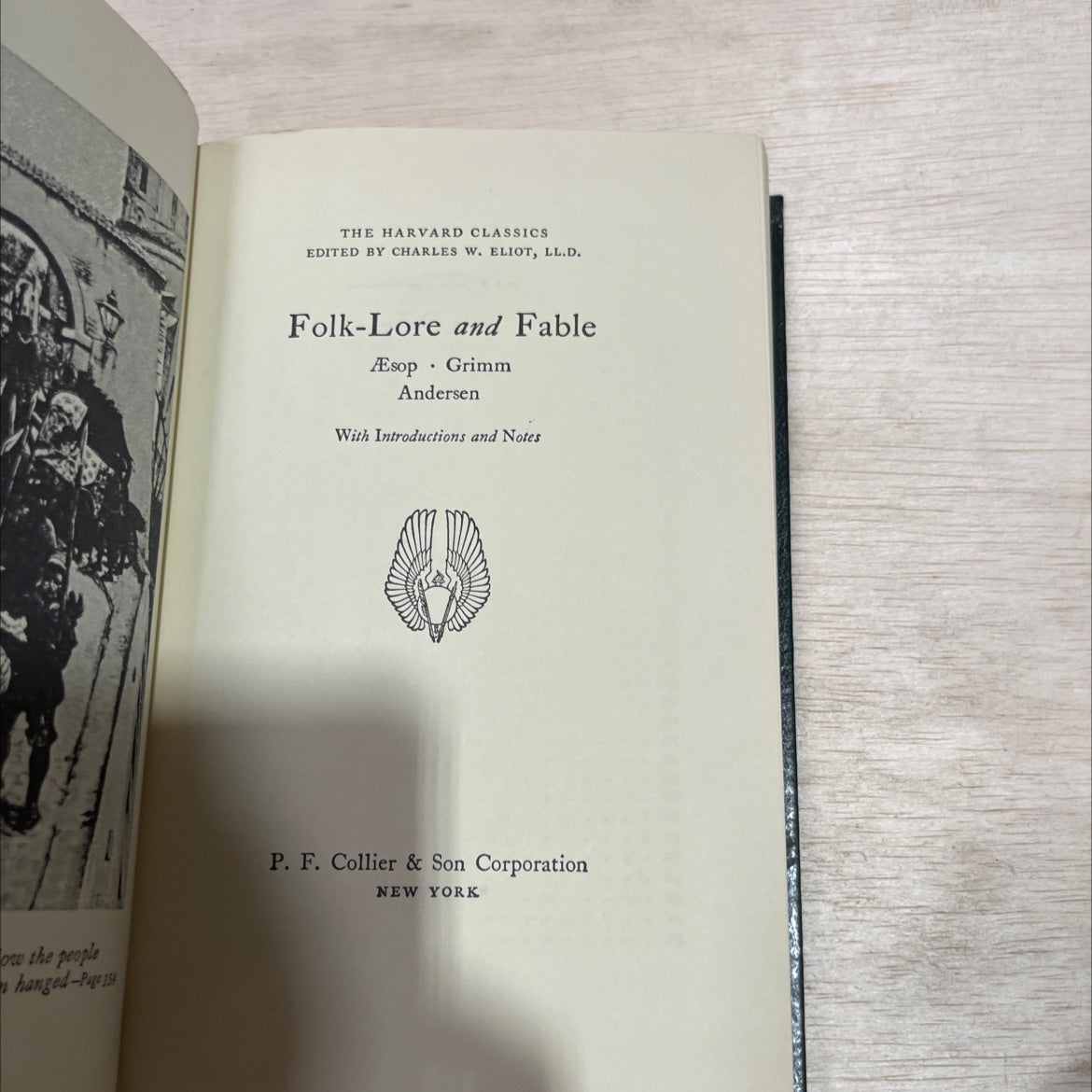 AESOP, GRIMM. Imitation Leather ハーバード folk-lore and fable book, by aesop, grimm, andersen, 1937