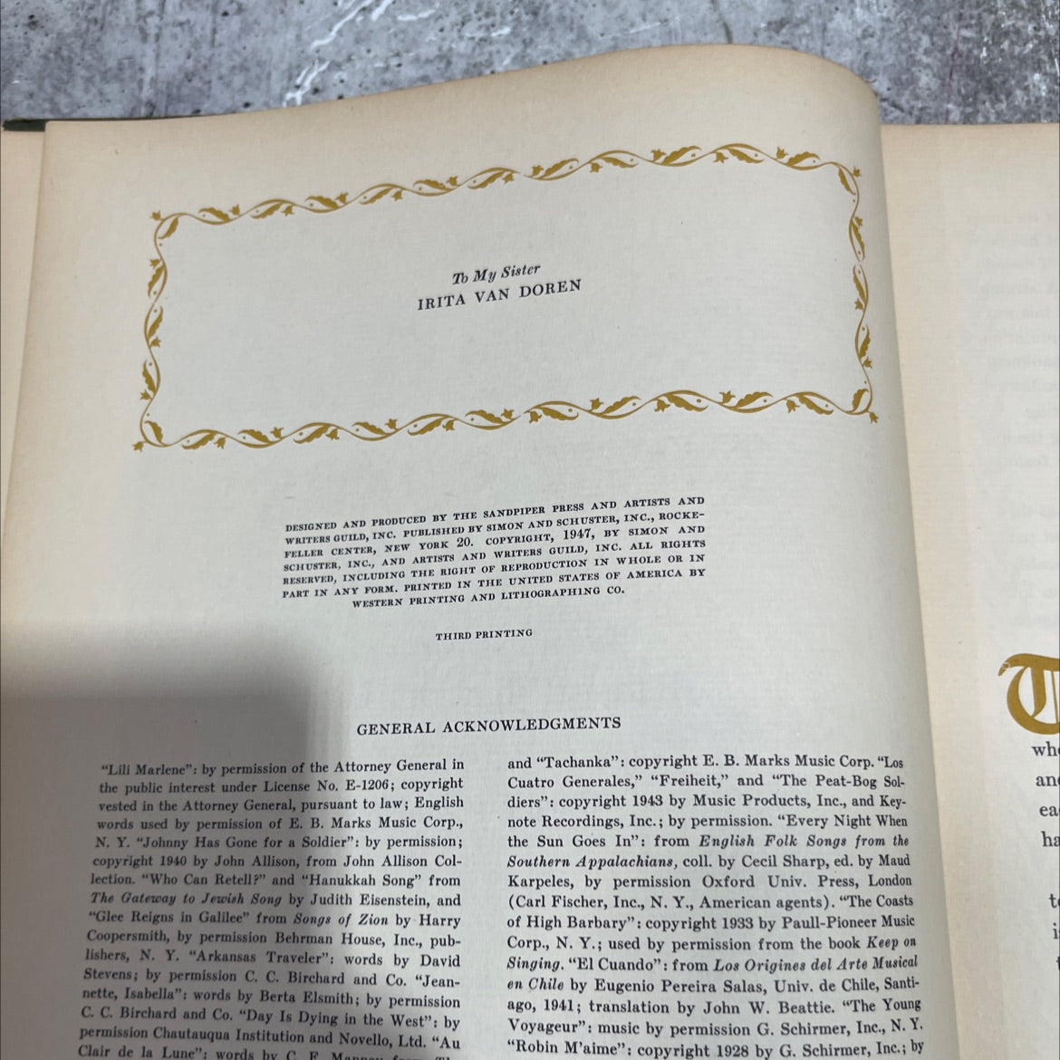 folk songs book, by margaret bradford boni, 1947 Hardcover image 3