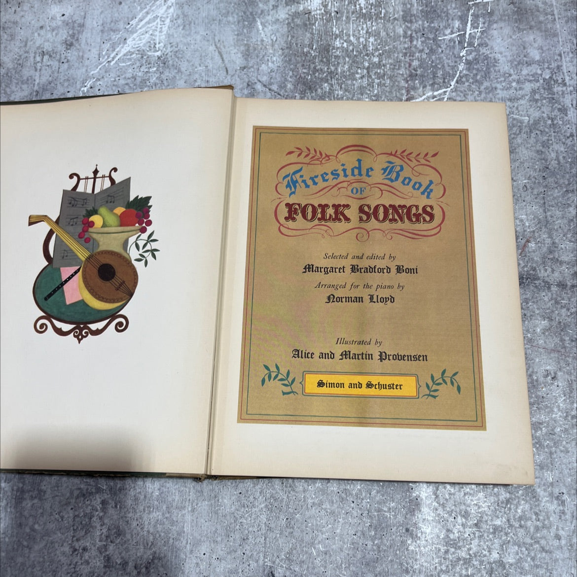 folk songs book, by margaret bradford boni, 1947 Hardcover image 2
