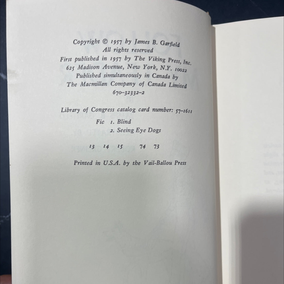 follow my leader book, by james b. garfield, 1957 Hardcover image 3