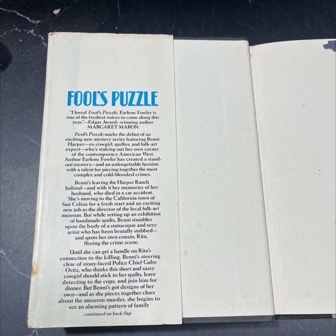 fool's puzzle book, by Earlene Fowler, 1994 Hardcover image 4