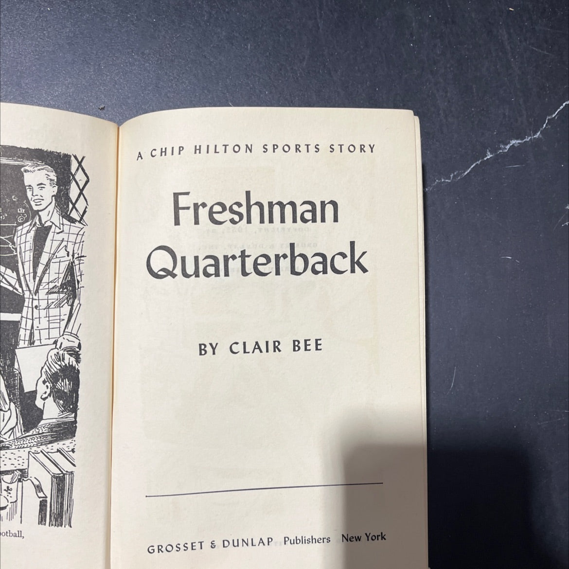 football, a chip hilton sports story freshman quarterback book, by clair bee, 1952 Hardcover image 2