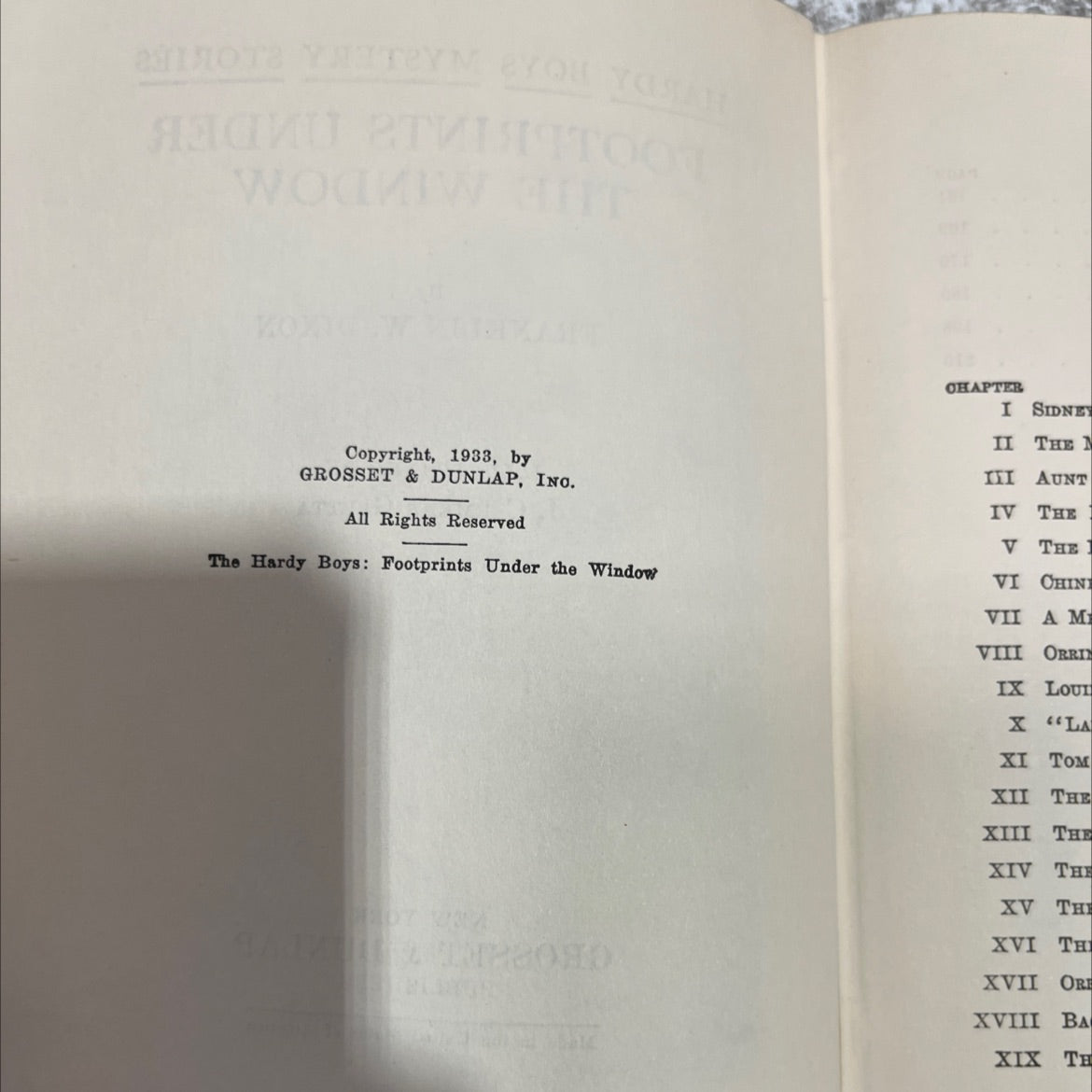 footprints under the window book, by franklin w. dixon, 1933 Hardcover image 3