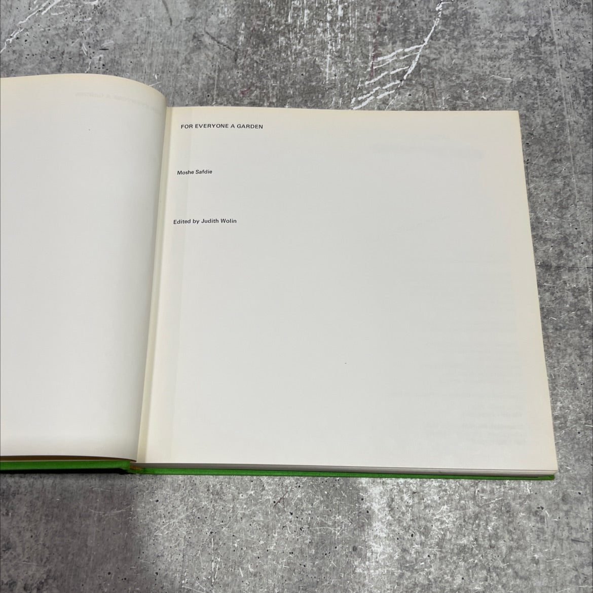 for everyone a garden book, by Moshe Safdie, 1974 Hardcover image 2