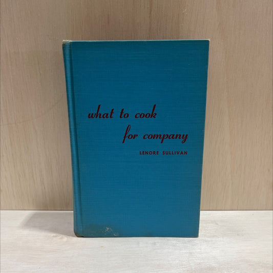 for lovers of good cookery book, by lenore sullivan, 1958 Hardcover image 1