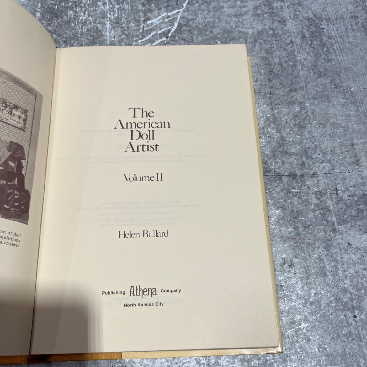 fore the american doll artist volume ii book, by helen bullard, 1975 Hardcover image 2