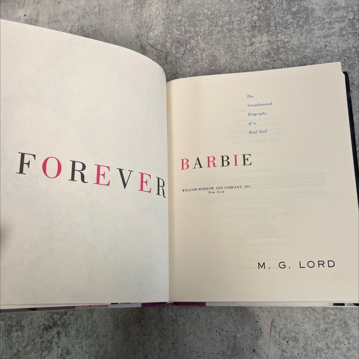 forever barbie: the unauthorized biography of a real doll book, by M. G. Lord, 1994 Hardcover image 2
