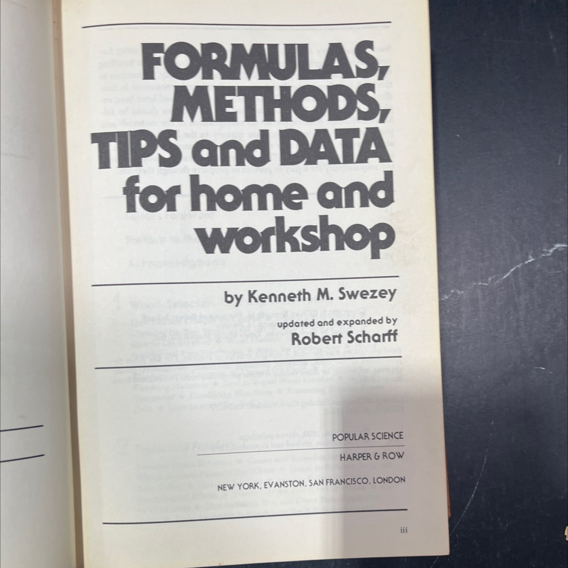 formulas, methods, tips and data for home and workshop book, by Kenneth M. Swezey, Robert Scharff, 1979 Hardcover image 2