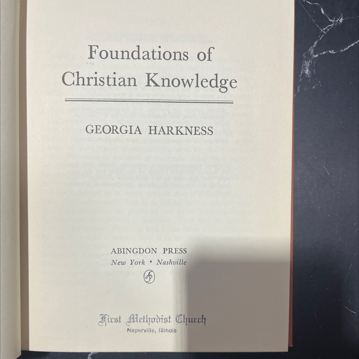 foundations of christian knowledge book, by georgia harkness, 1955 Hardcover image 2