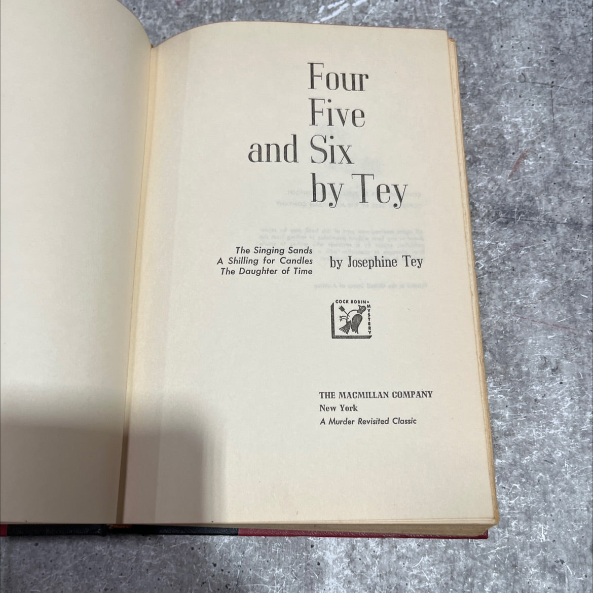 four five and six book, by josephine tey, 1952 Hardcover image 2
