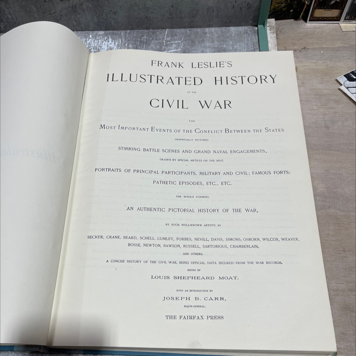 frank leslie's illustrated history of the civil war book, by louis shepheard moat, 1977 Hardcover image 2