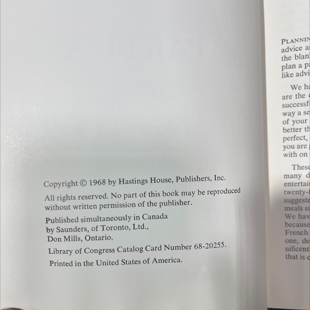 french menus for parties book, by narcisse chamberlain, 1968 Hardcover image 3