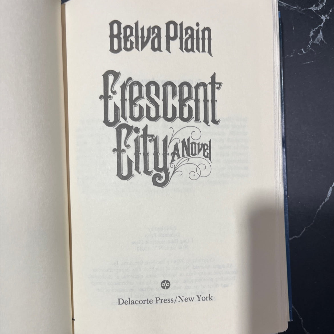 frescent city book, by Belva Plain, 1984 Hardcover image 2