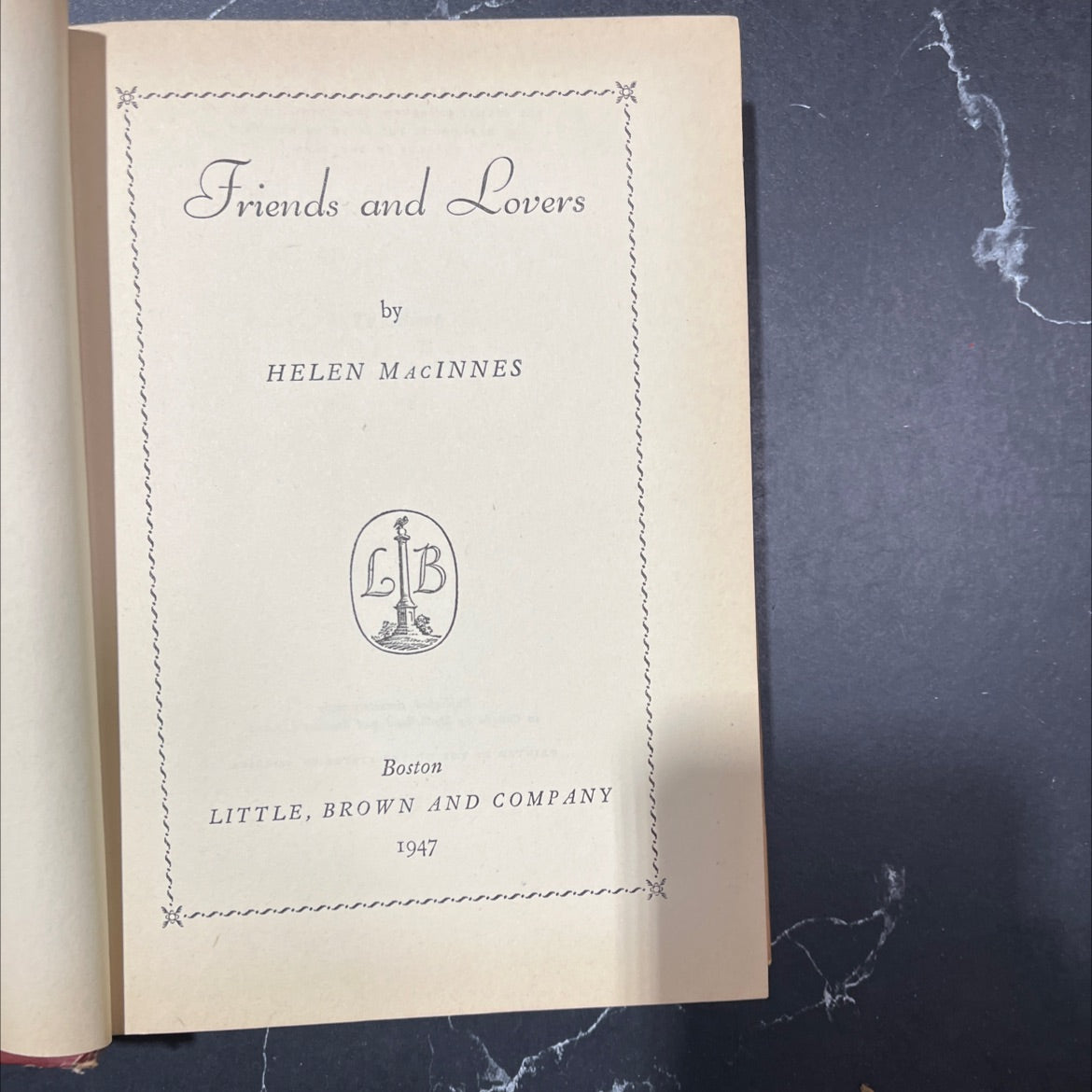friends and lovers book, by helen macinnes, 1947 Hardcover image 2
