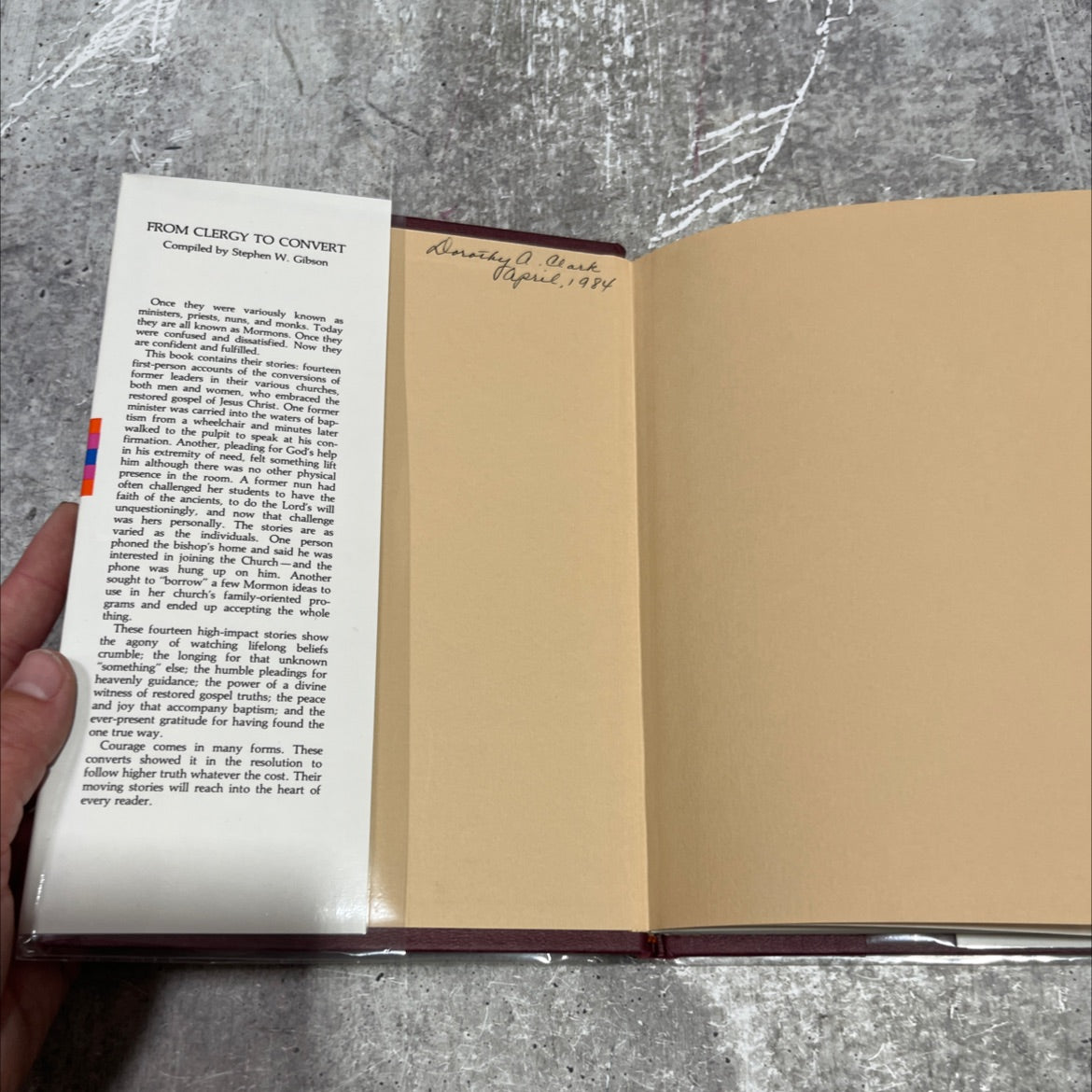 from clergy to convert book, by Stephen W. Gibson, 1983 Hardcover image 4