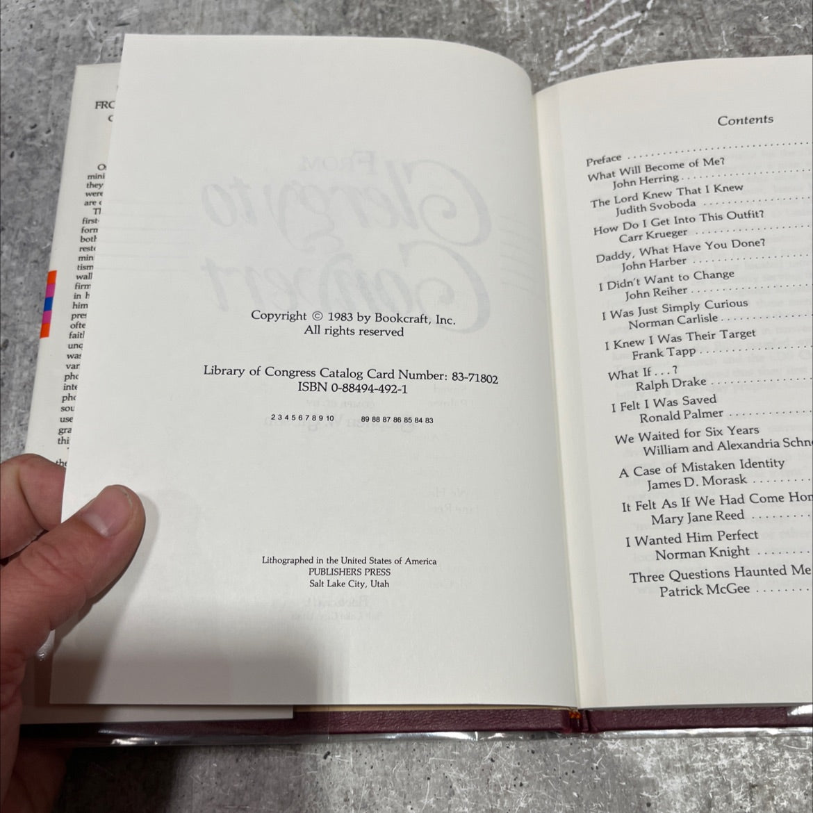 from clergy to convert book, by Stephen W. Gibson, 1983 Hardcover image 3