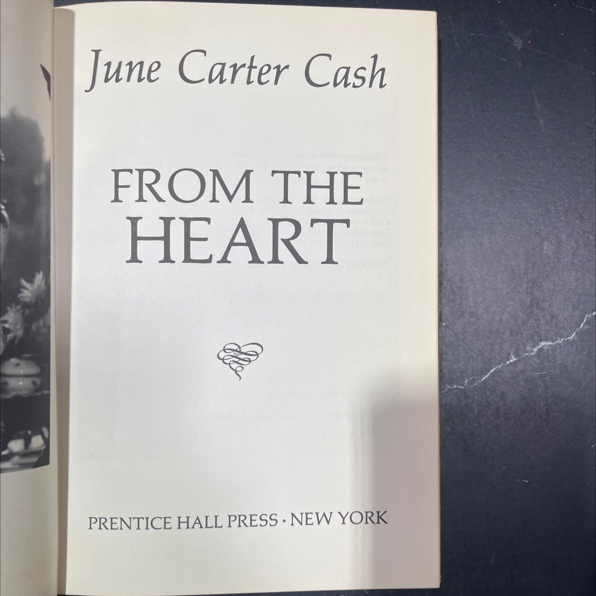 from the heart book, by june carter cash, 1987 Hardcover image 2