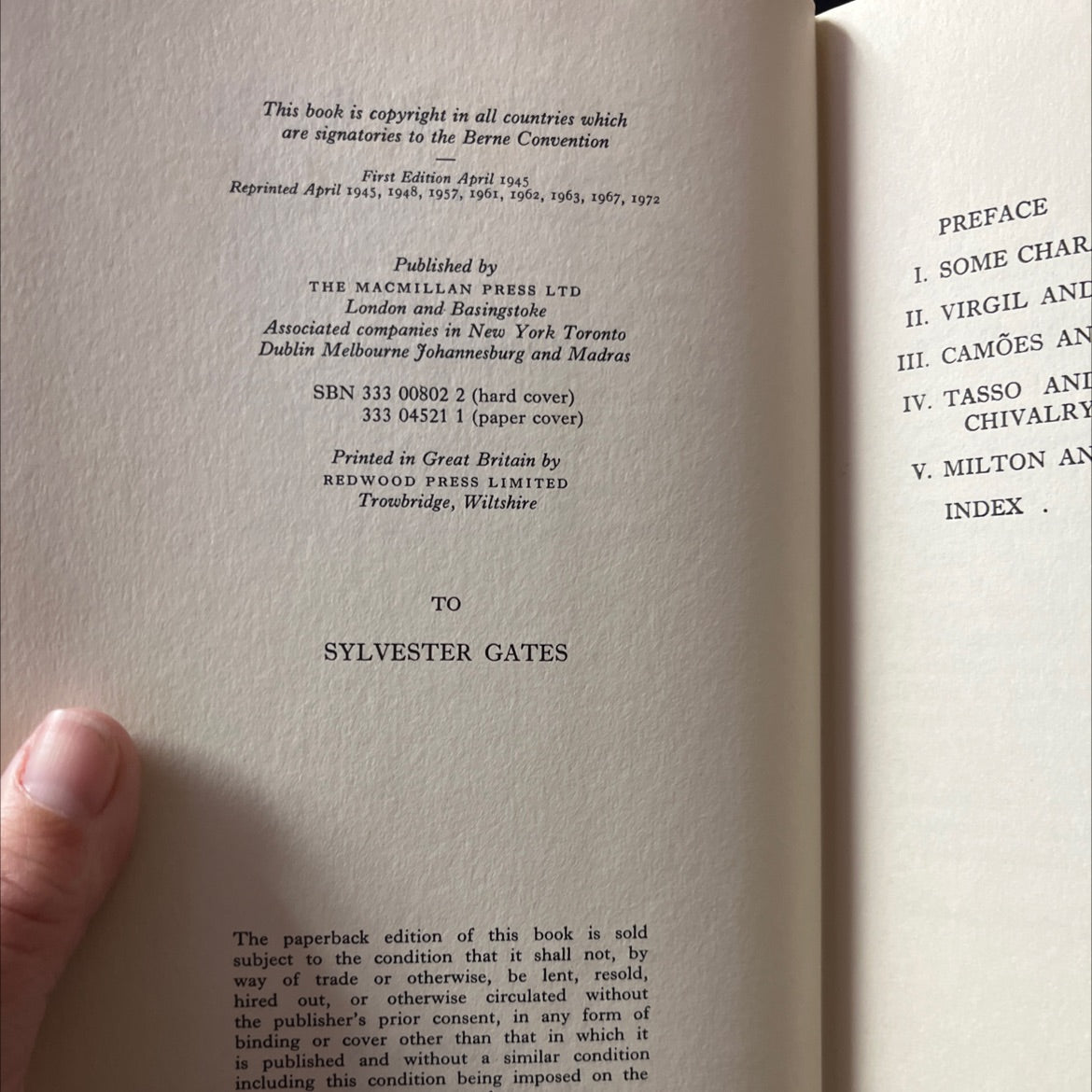 from virgil to milton book, by c. m. bowra, 1972 Hardcover image 3