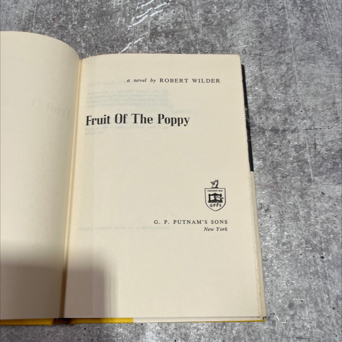 fruit of the poppy book, by robert wilder, 1965 Hardcover image 2