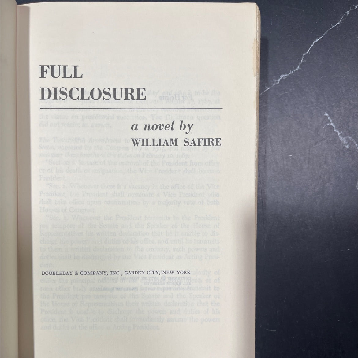 full disclosure book, by william safire, 1977 Hardcover image 2