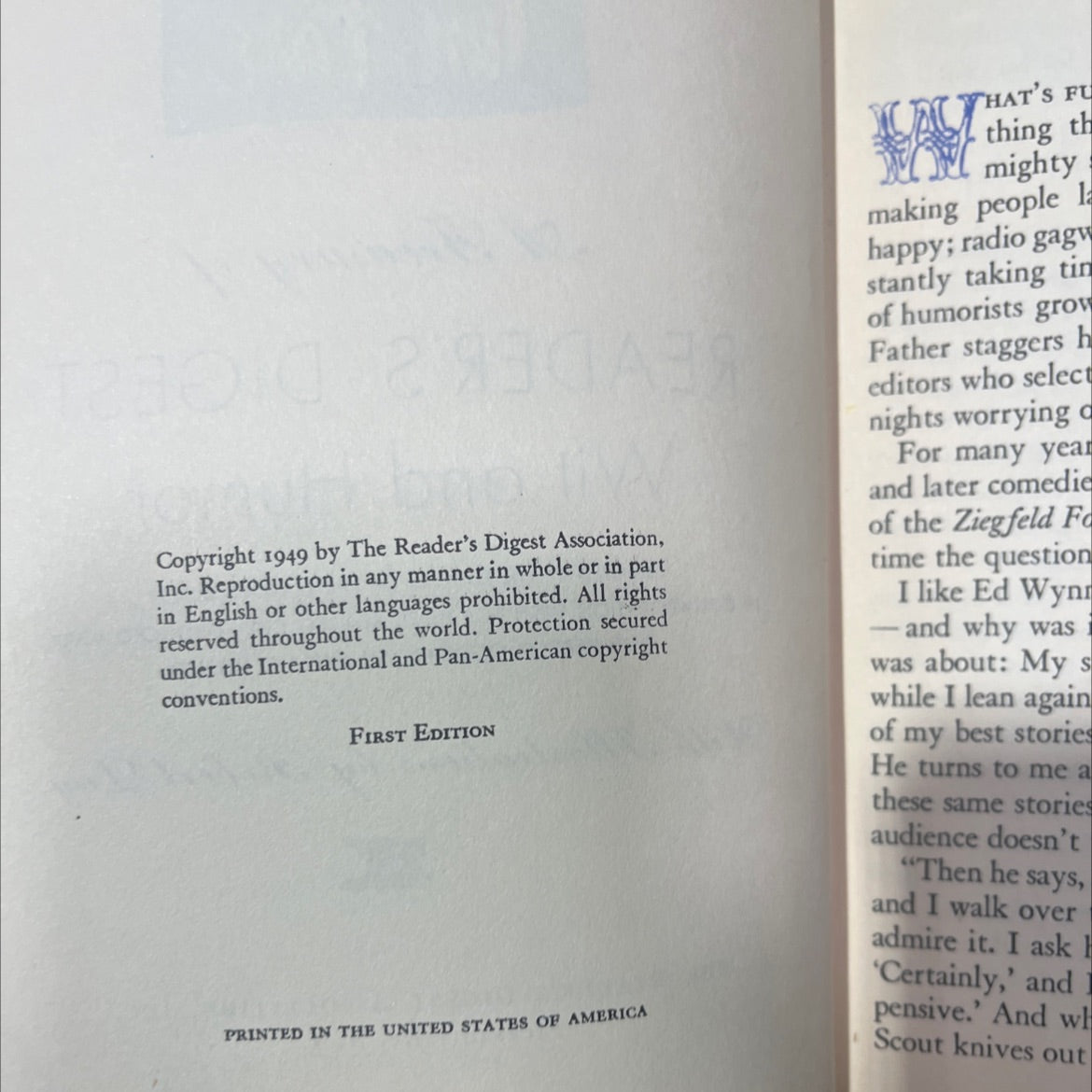 fun fare a treasury of reader's digest wit and humor book, by unknown, 1949 Hardcover image 3