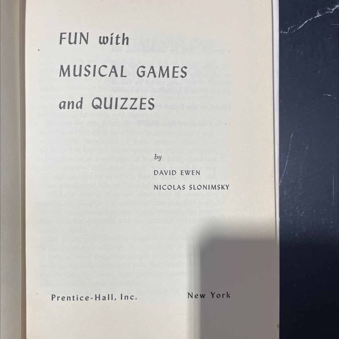 fun with musical games and quizzes book, by david ewen, nicolas slonimsky, 1952 Hardcover image 2