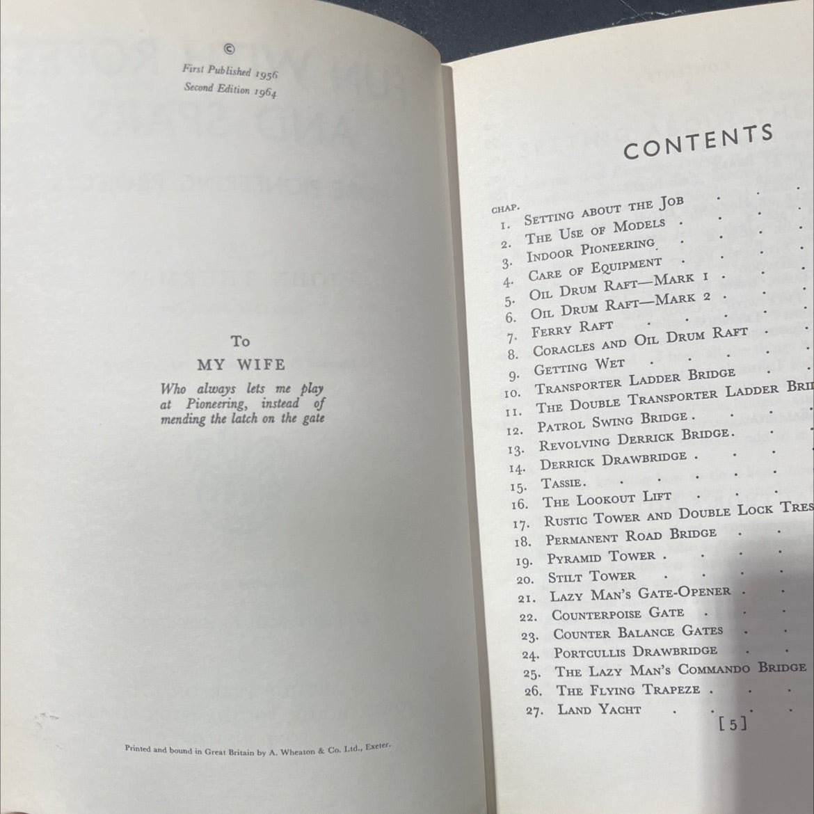 fun with ropes and spars more pioneering projects book, by john thurman, 1964 Hardcover image 3